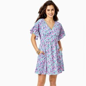 NWT Lilly Pulitzer Blaire Stretch Dress, Hottie Dottie